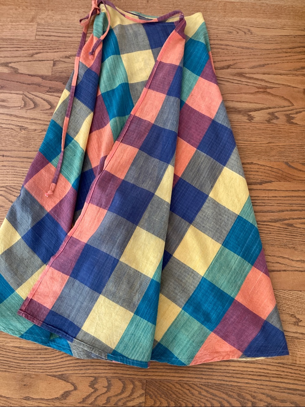 Authentic 70s Hippie Wrap Around Maxi Skirt - Picture 3 of 6